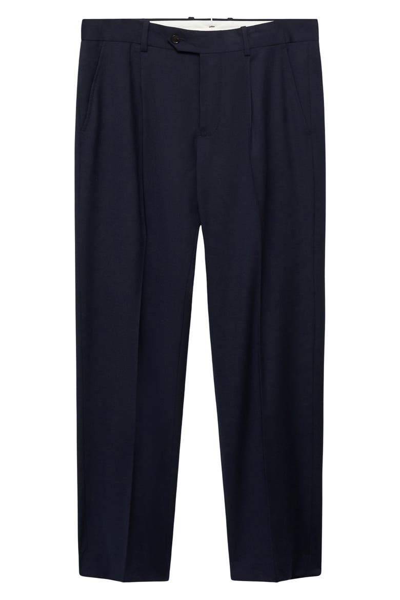 Slim Fit Virgin Wool Dress Pants, Main, color, DARK NAVY