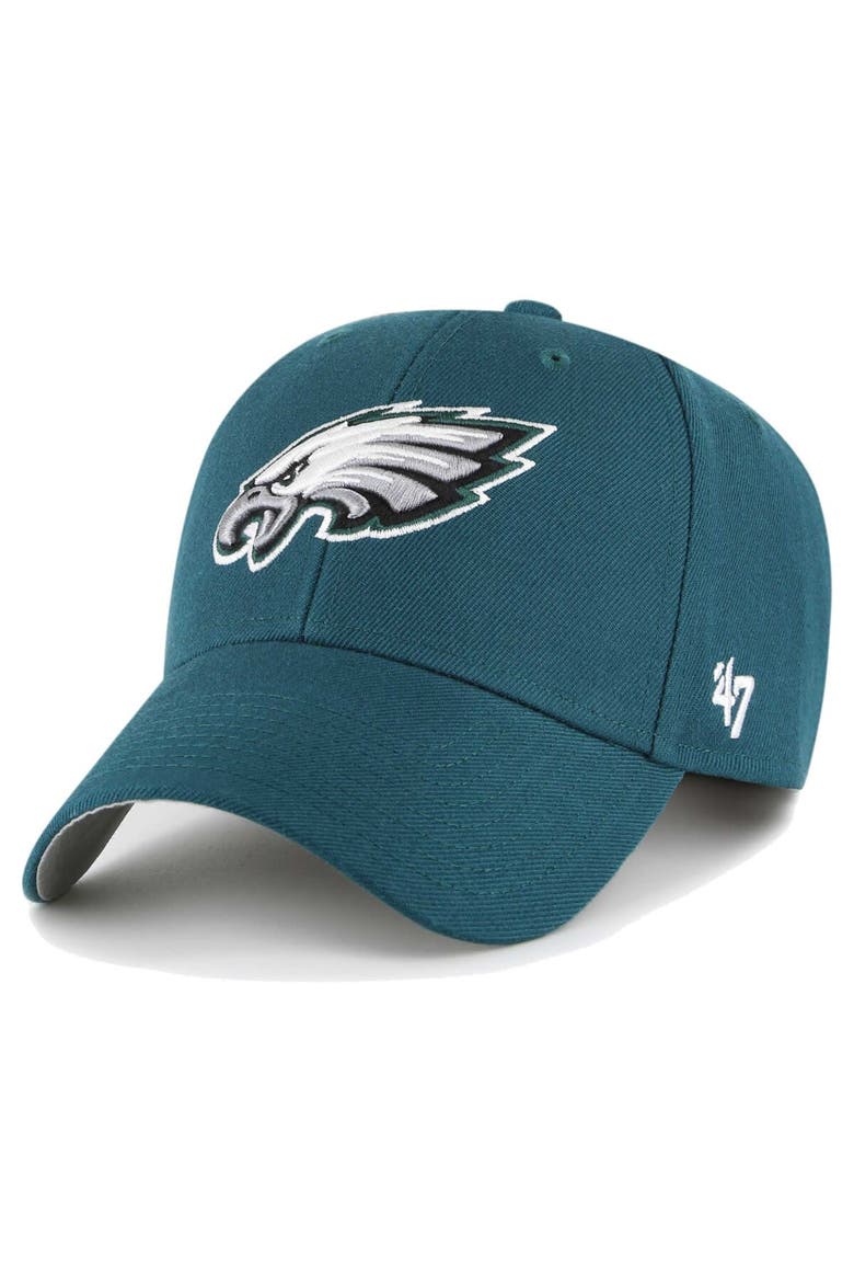 Men's '47 Midnight Green Philadelphia Eagles MVP Adjustable Hat, Main, color, Green