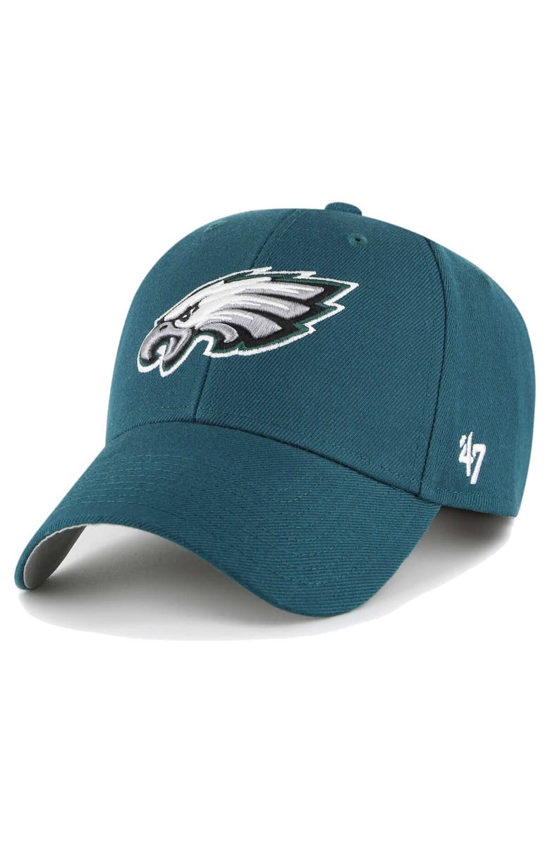 '47 Men's '47 Midnight Green Philadelphia Eagles MVP Adjustable Hat, Main, color, 