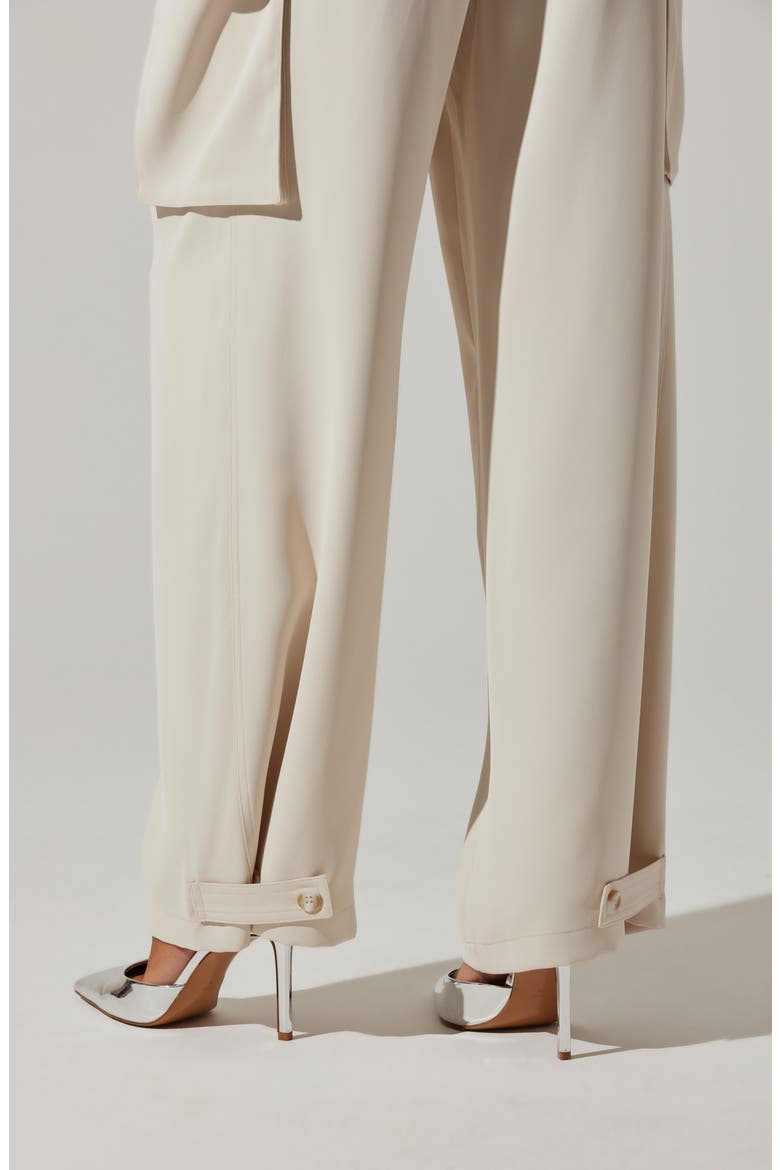 Denison Pleated Cargo Pants, Alternate, color, BONE