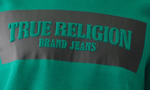 True Religion Embossed Logo Graphic Sweatshirt In Aventurine