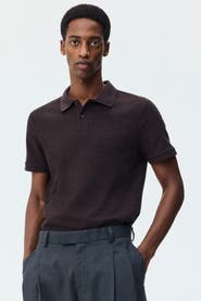 H&M Slim Fit Jacquard-knit Polo Shirt