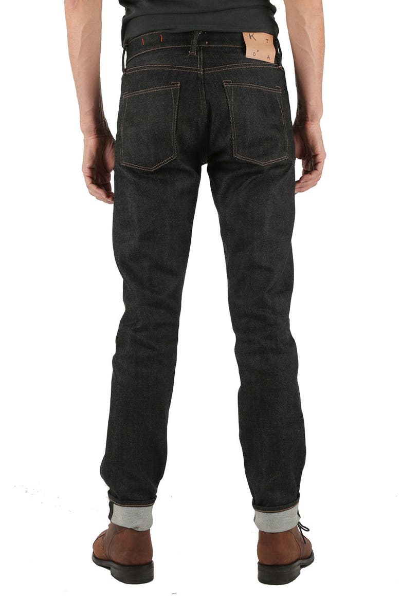 The Pen Slim Fit 11.5-Ounce Air Stretch Selvedge Jeans, Alternate, color, INDIGO RAW
