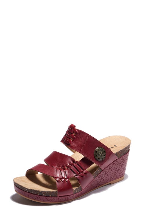 Halsa Footwear Hälsa Footwear Genoa Wedge Sandal In Dark Red