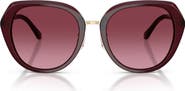 COACH 55mm Irregular Round Sunglasses