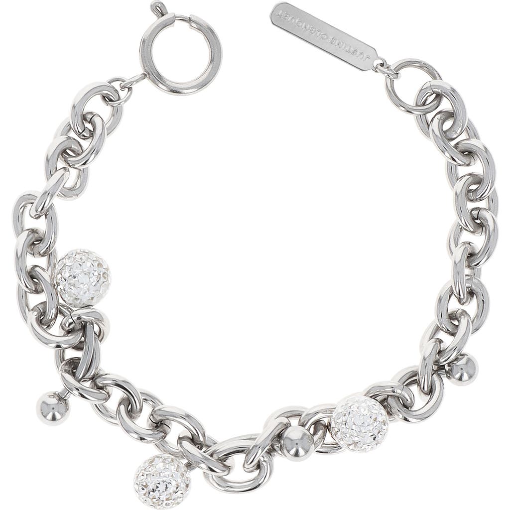 Justine Clenquet Bless Crystal Bracelet In Silver