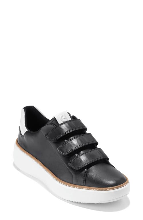 Cole Haan Women's Grandpro Topspin Triple Strap Sneakers In Black/white