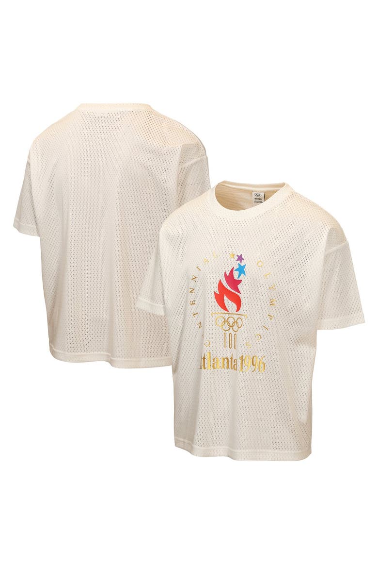 Women's Outerstuff Cream Atlanta 1996 Summer Olympics Oversized Mesh Jersey, Main, color, Cream