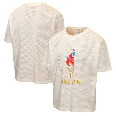 Women's Outerstuff Cream Atlanta 1996 Summer Olympics Oversized Mesh Jersey