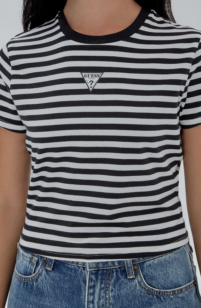 GUESS ORIGINALS Go Core Stripe Baby Tee, Alternate, color, 