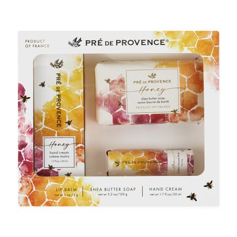 Honey Gift Set/3, Lip Balm, Soap Bar & Hand Cream
