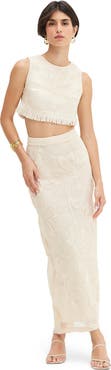 PatBO Joy Lace Midi Skirt