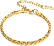 DLORIA Elegant Gold Rope Bracelet