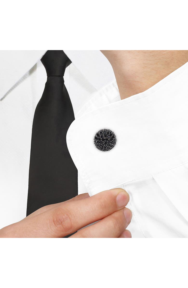 DELMAR Black Spinel Cuff Links, Alternate, color, Black
