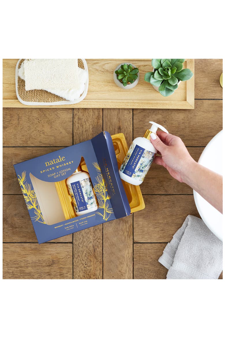 Natale Hand Soap & Lotion Gift Set, Alternate, color, BLUE