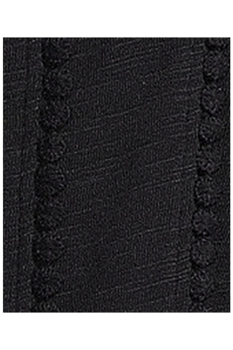 Slub Short Sleeve Notch Neck Top, Alternate, color, Black