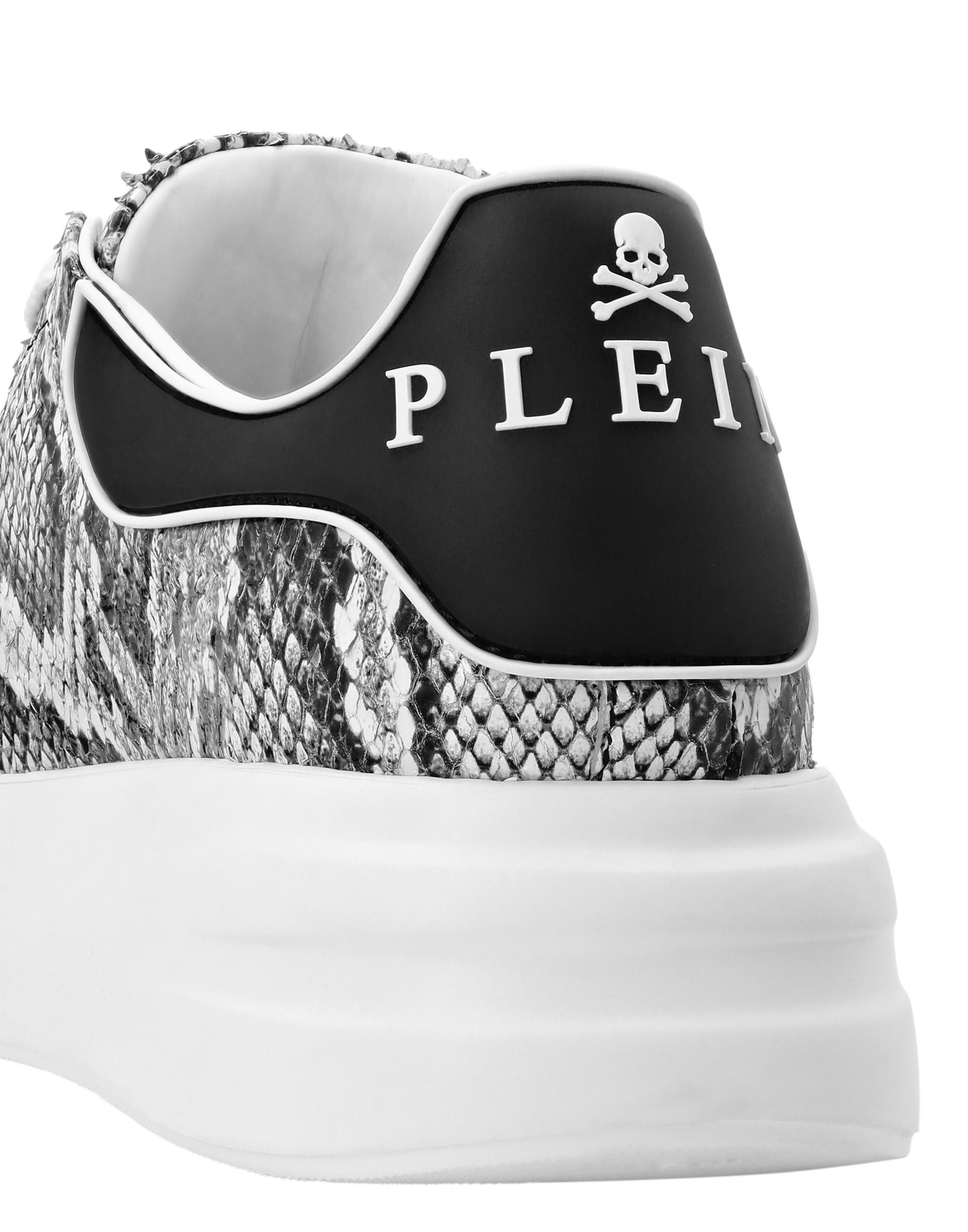 Low Top Sneakers Roccia Python Print Unisex, Alternate, color, white