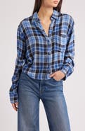 Rails Malin Windowpane Plaid Snap-Up Shirt