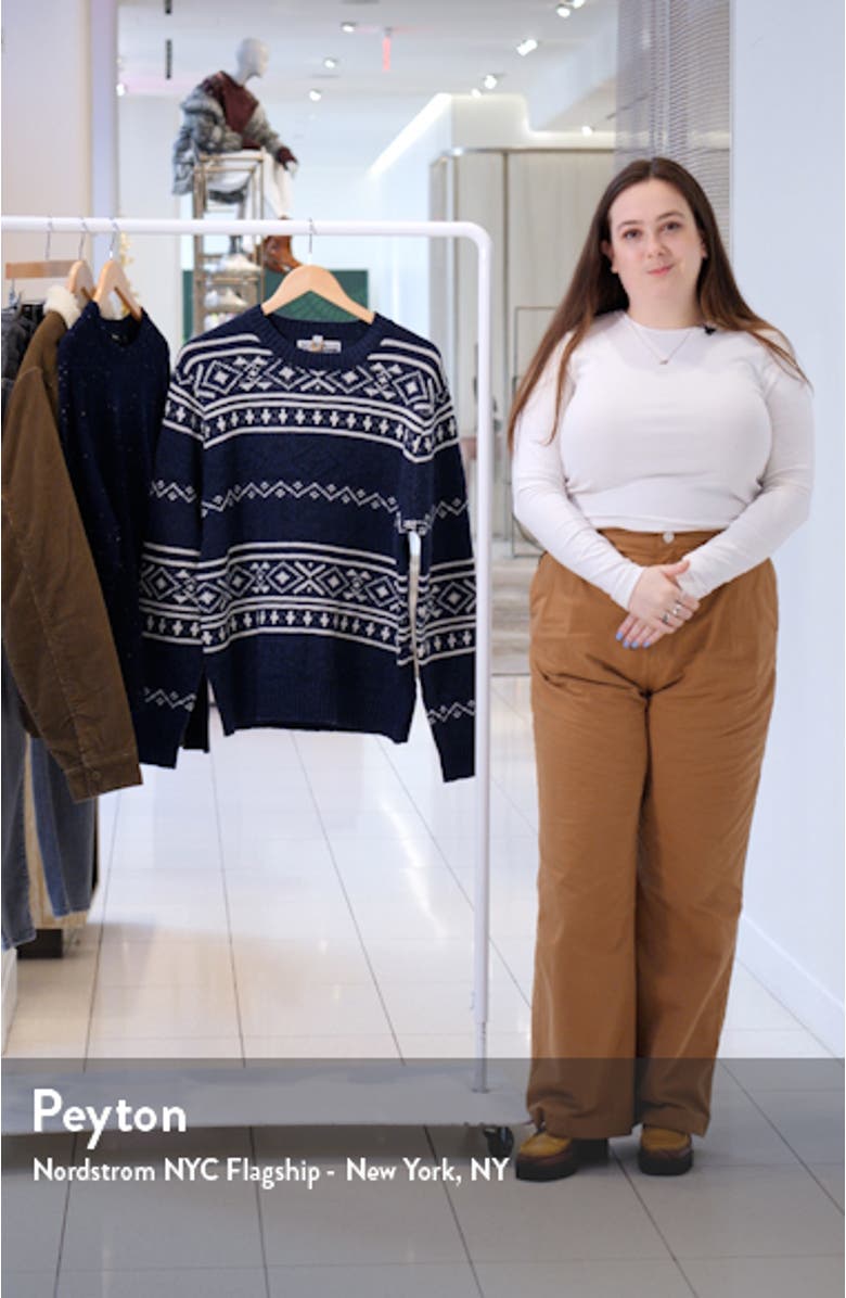 Norwegian Motif Wool Blend Sweater, sales video thumbnail