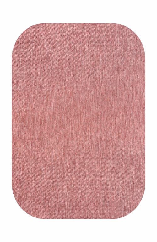 Jonathan Y Miles Modern Minimalist Radius Corner Solid Indoor/outdoor Shaped Area Rug