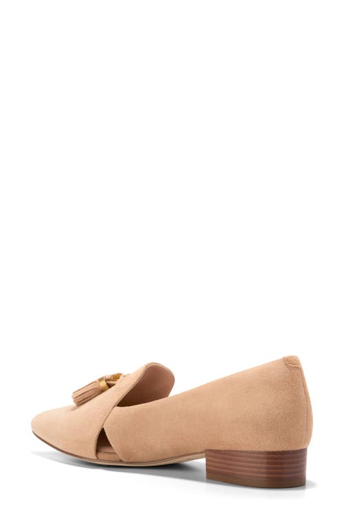 Cole Haan Vanya Tassel Flat In Blush