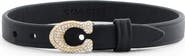 COACH Pavé C Buckle Leather Bracelet