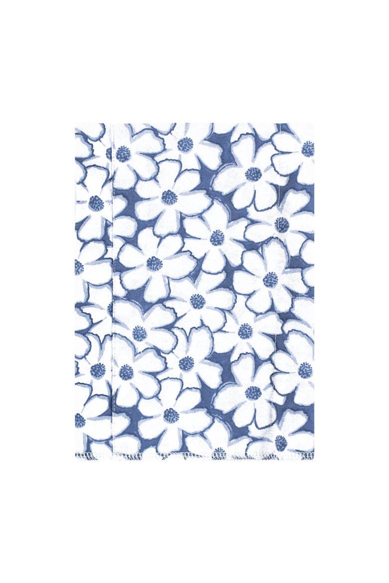 7-Pack Absorbent Flannel Burp Cloths , Cotton-Poly Blend, Alternate, color, Blue Cosmos