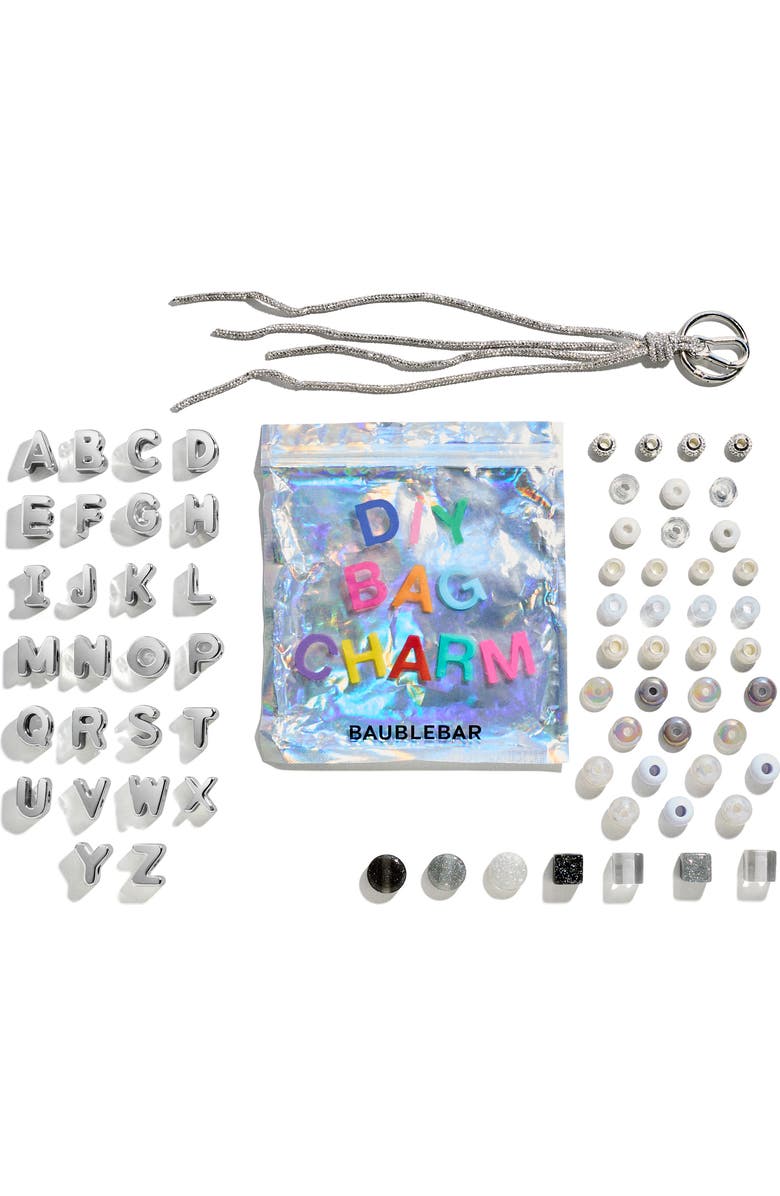 BaubleBar DIY Bag Charm Kit, Main, color, Silver
