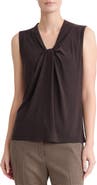 KASPER Knot Front Sleeveless Top