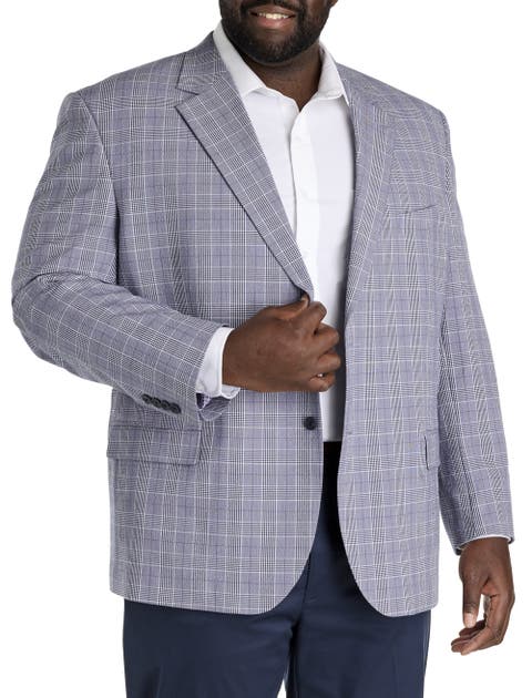 Big & Tall  Seersucker Plaid Sport Coat