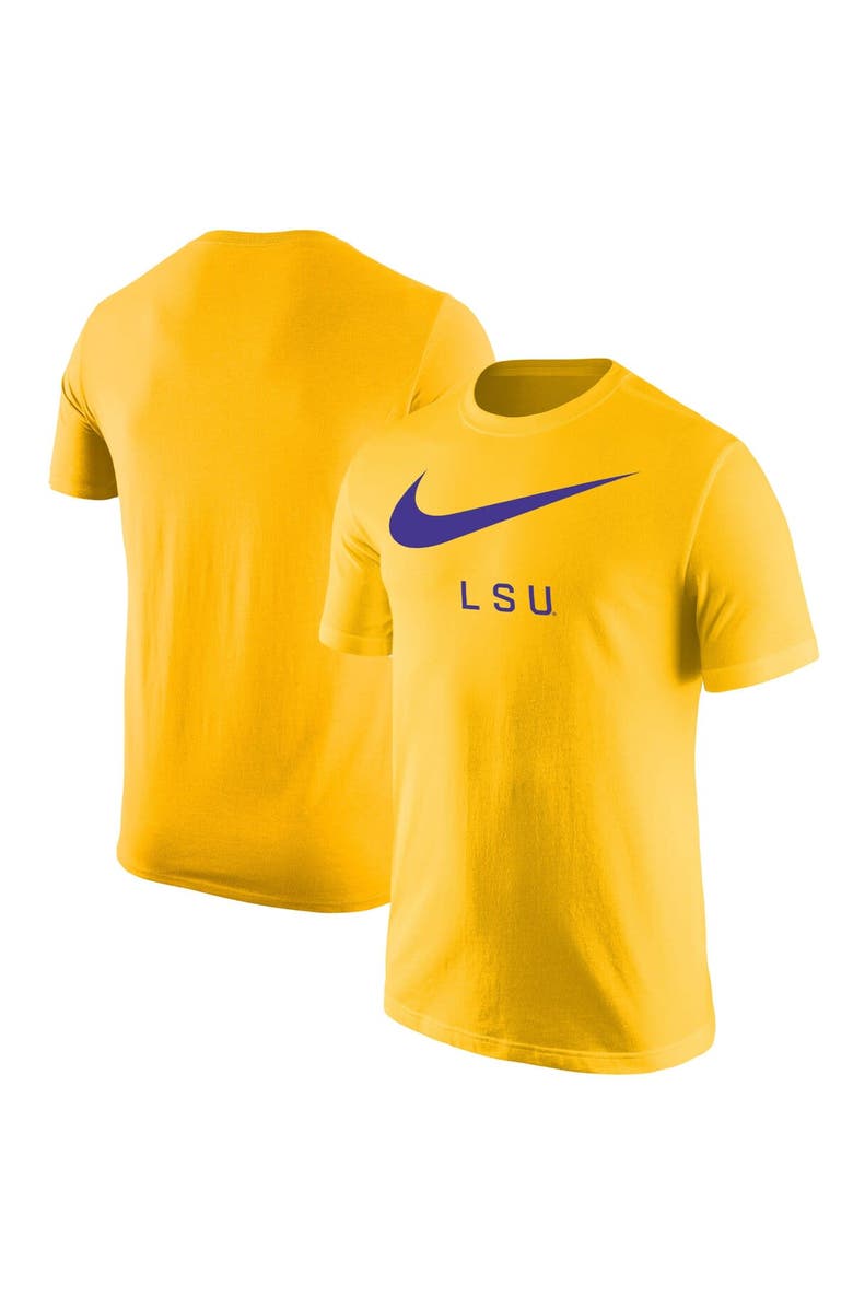 Nike Men's Nike Gold LSU Tigers Big Swoosh T-Shirt, Alternate, color, 