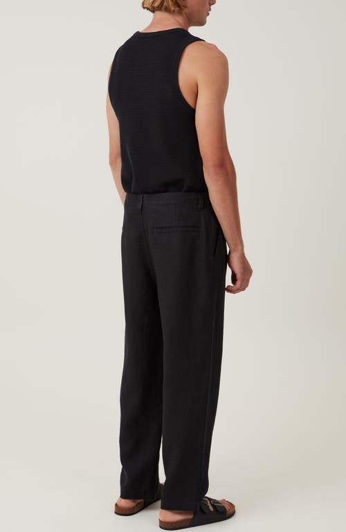 COTTON ON LINEN PLEAT PANT 