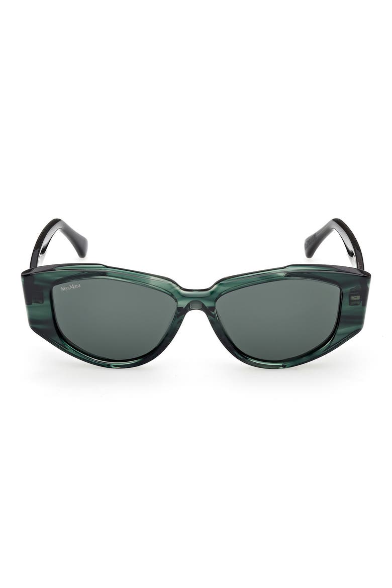 Lee 52mm Round Sunglasses, Main, color, STRIPED EMERALD/ GOLD/ EMERALD