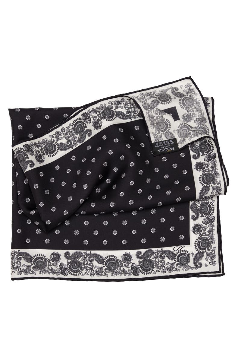 Elizabetta Diego - Silk Neckerchief for Men, Alternate, color, Black