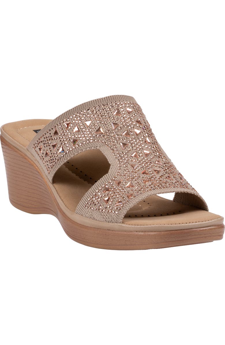 GOOD CHOICE NEW YORK Jaeya Wedge Sandal, Main, color, Beige