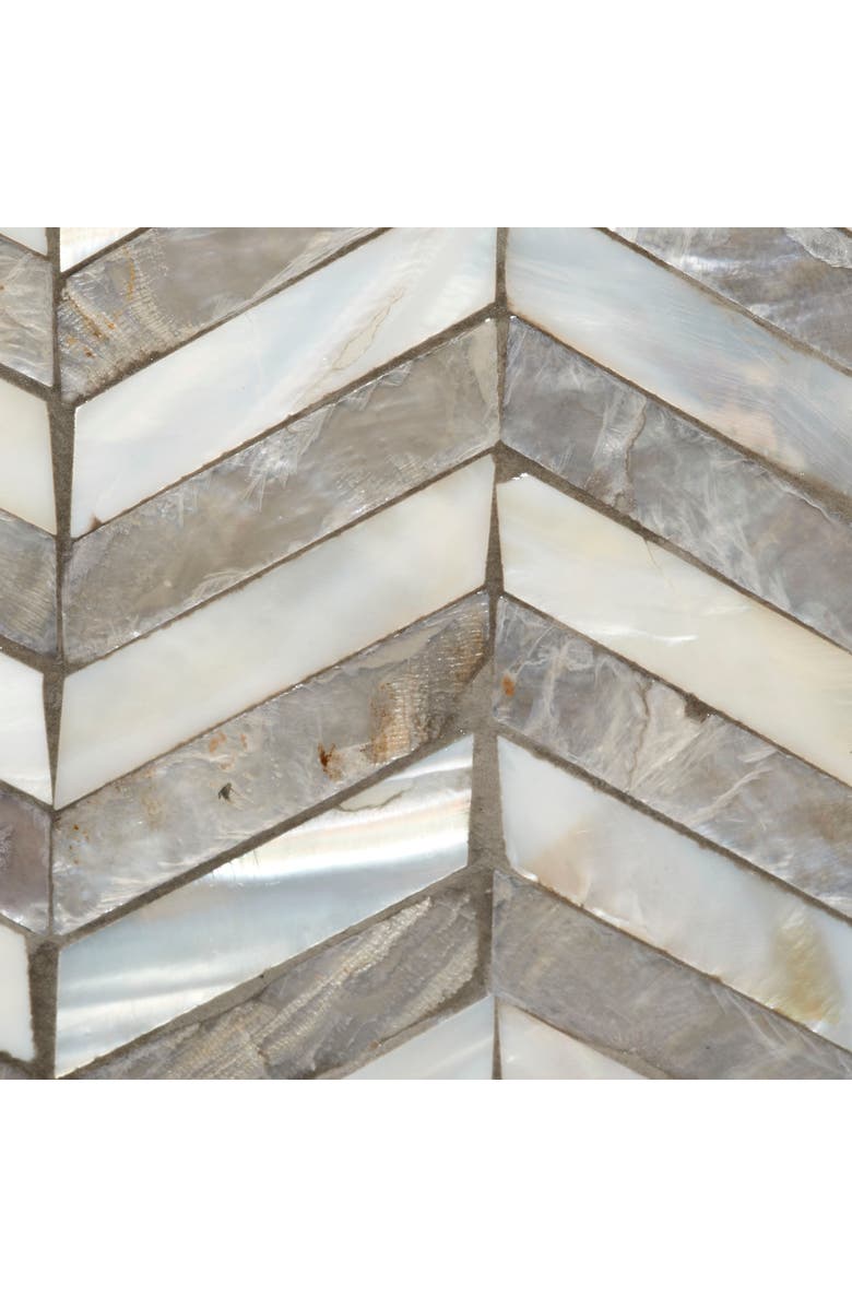 JAMIE YOUNG Garbo Mother of Pearl Table Lamp with Linen Shade, Blue, Alternate, color, Grey