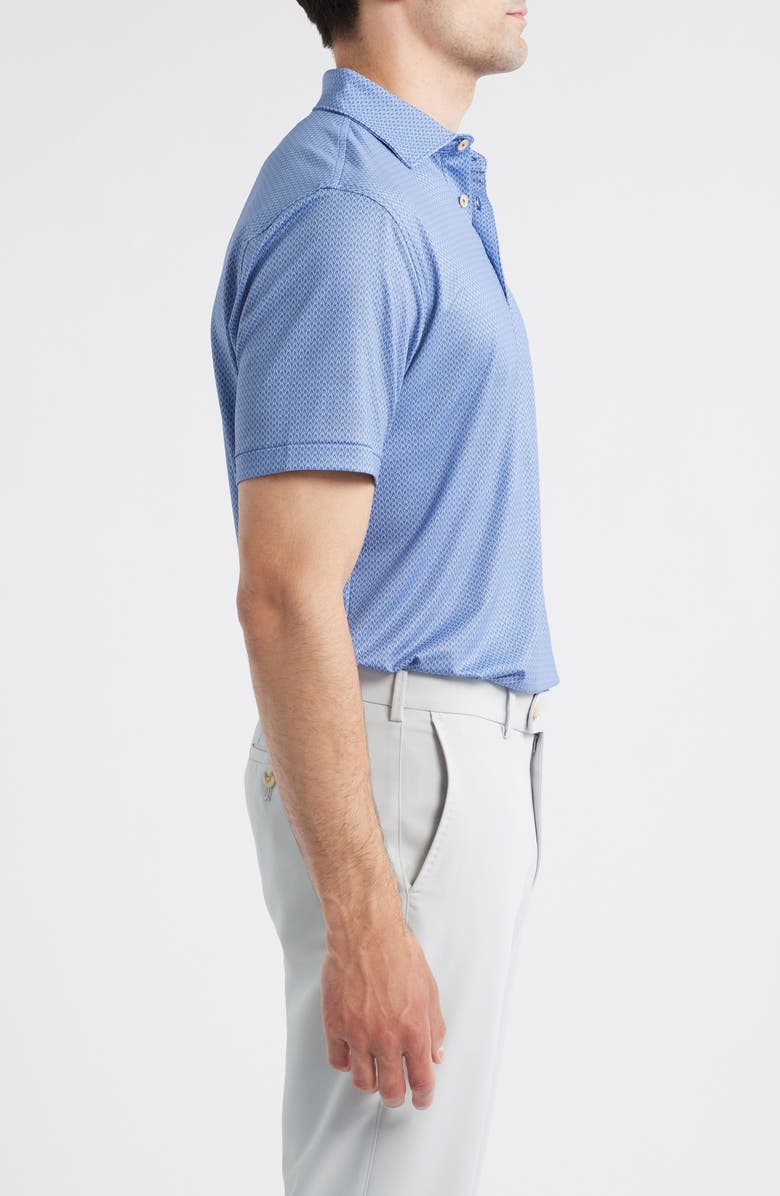Peter Millar Abbot Summer Comfort Performance Polo, Alternate, color, White/Blue