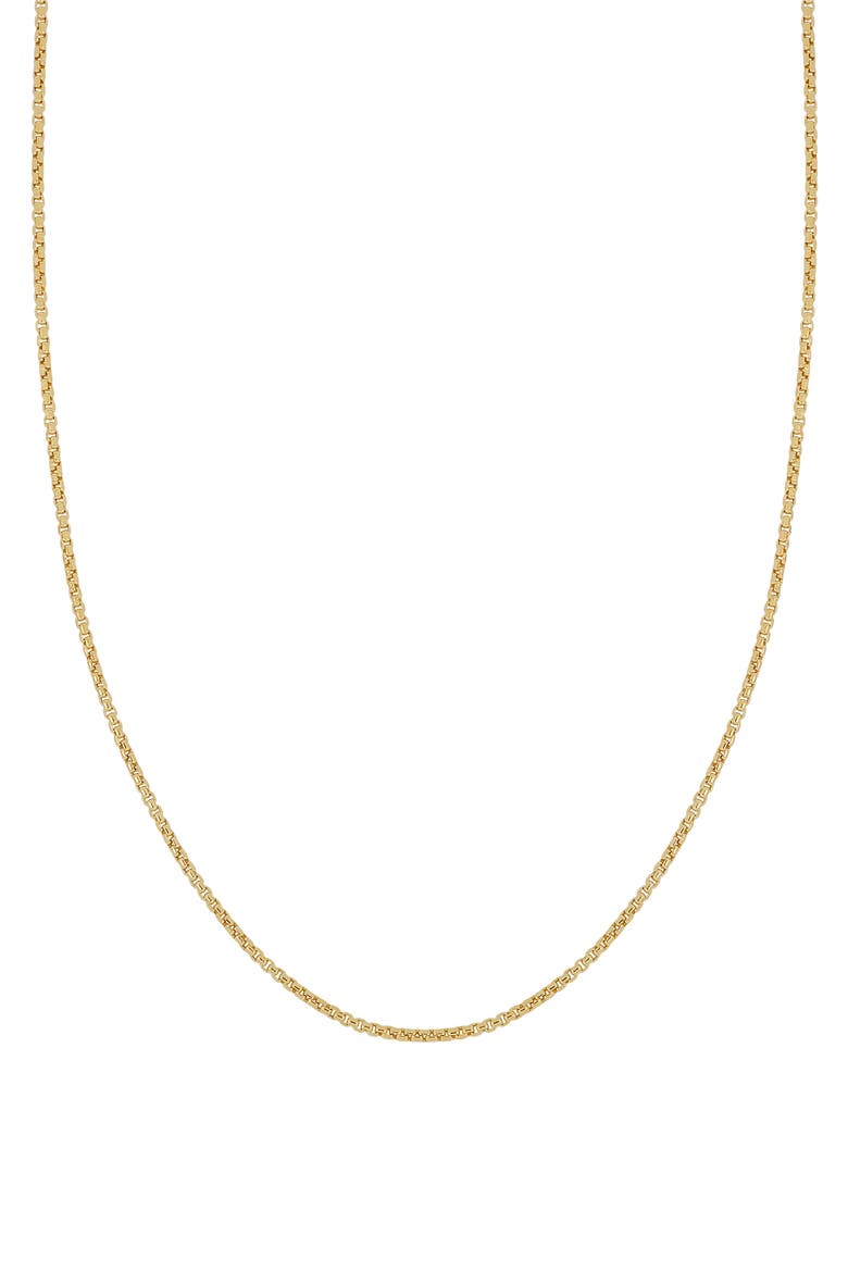14K Gold Box Chain Necklace (Online Trunk Show), Main, color, 14KY
