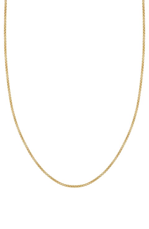 14K Gold Box Chain Necklace (Trunk Show Exclusive)