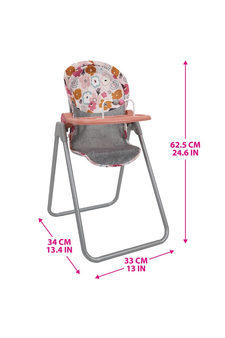 Melange Flora Foodie Doll Highchair 5Pc Feeding Accessories,3+, Alternate, color, Multicolored