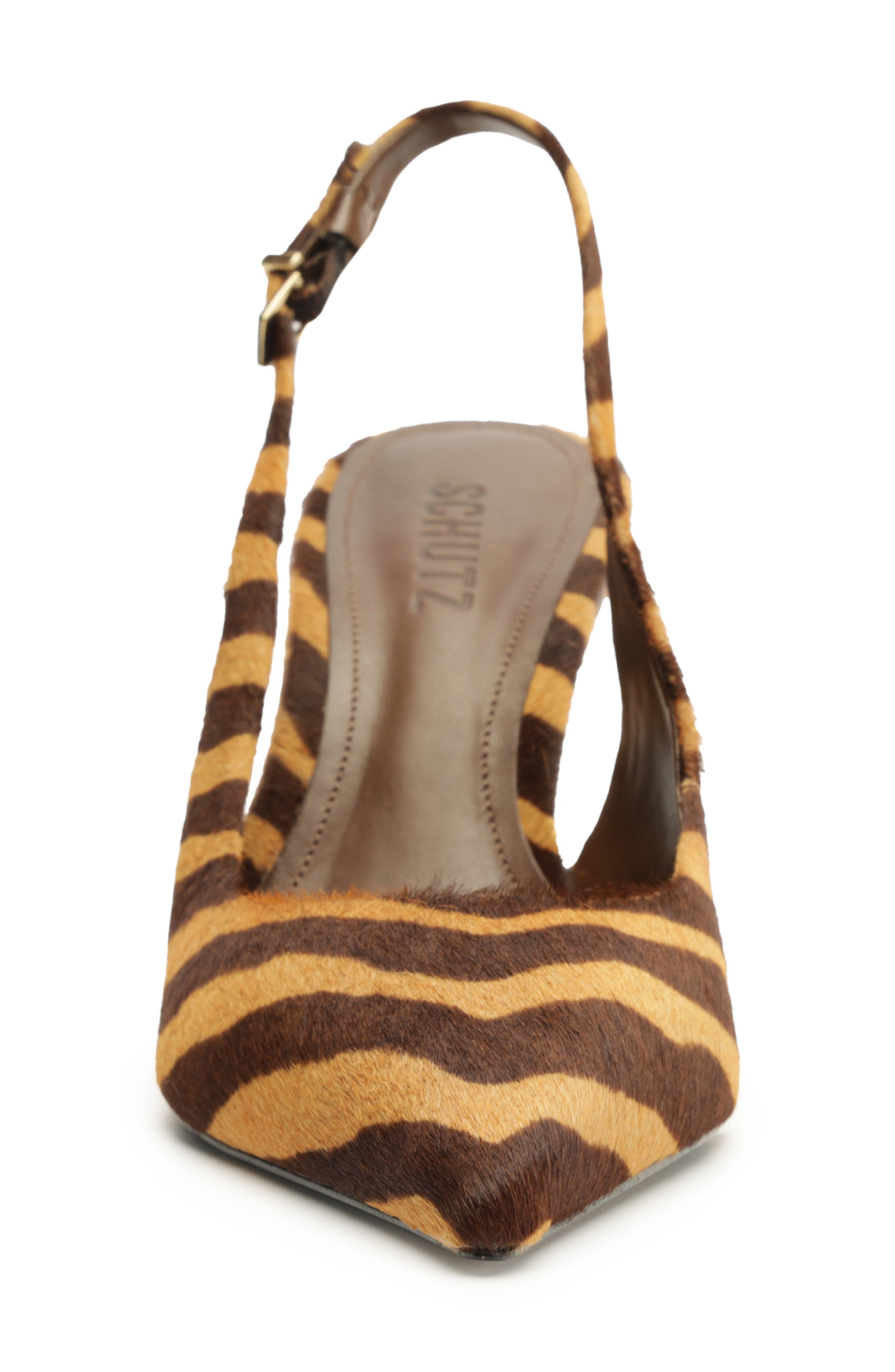 Schutz Paola Slingback Pump, Alternate, color, Natural Calf Hair