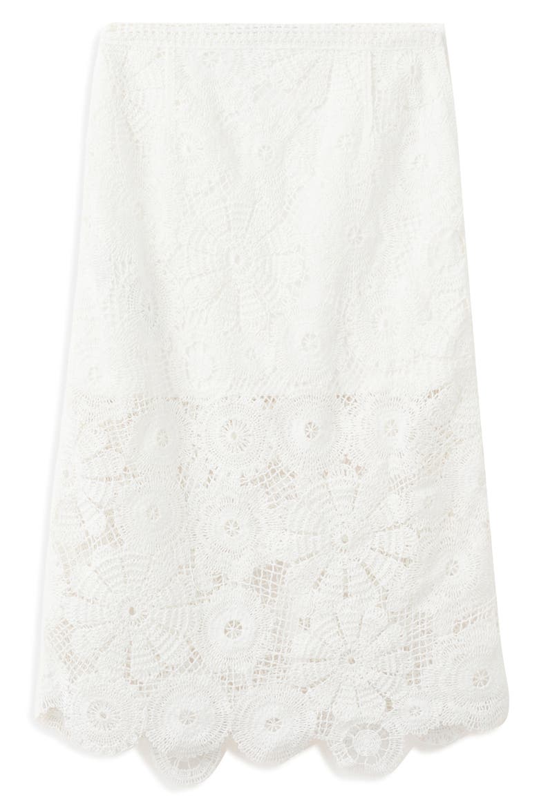 Lace Midi Skirt, Alternate, color, OFF WHITE