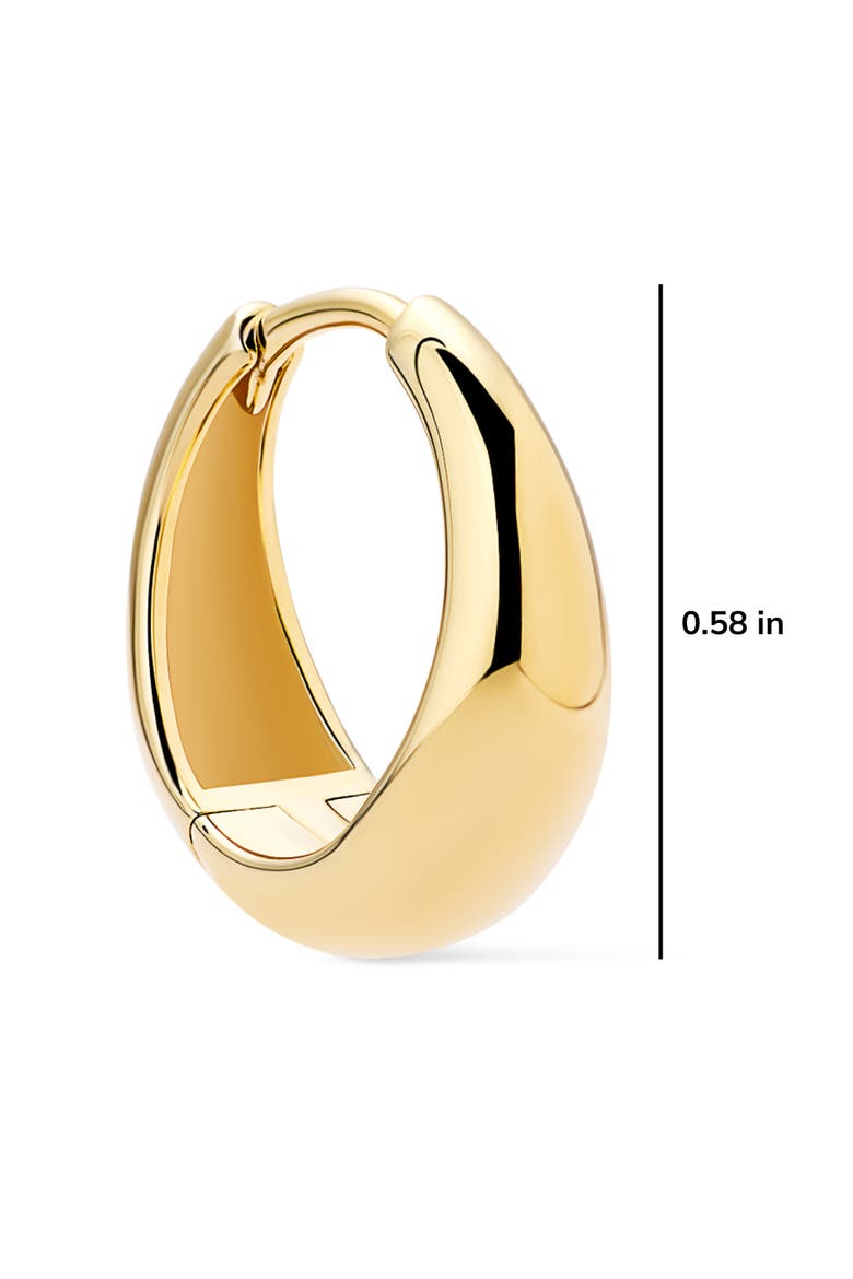 Nate Teardrop Hoop Earrings, Alternate, color, YELLOW GOLD / CLEAR