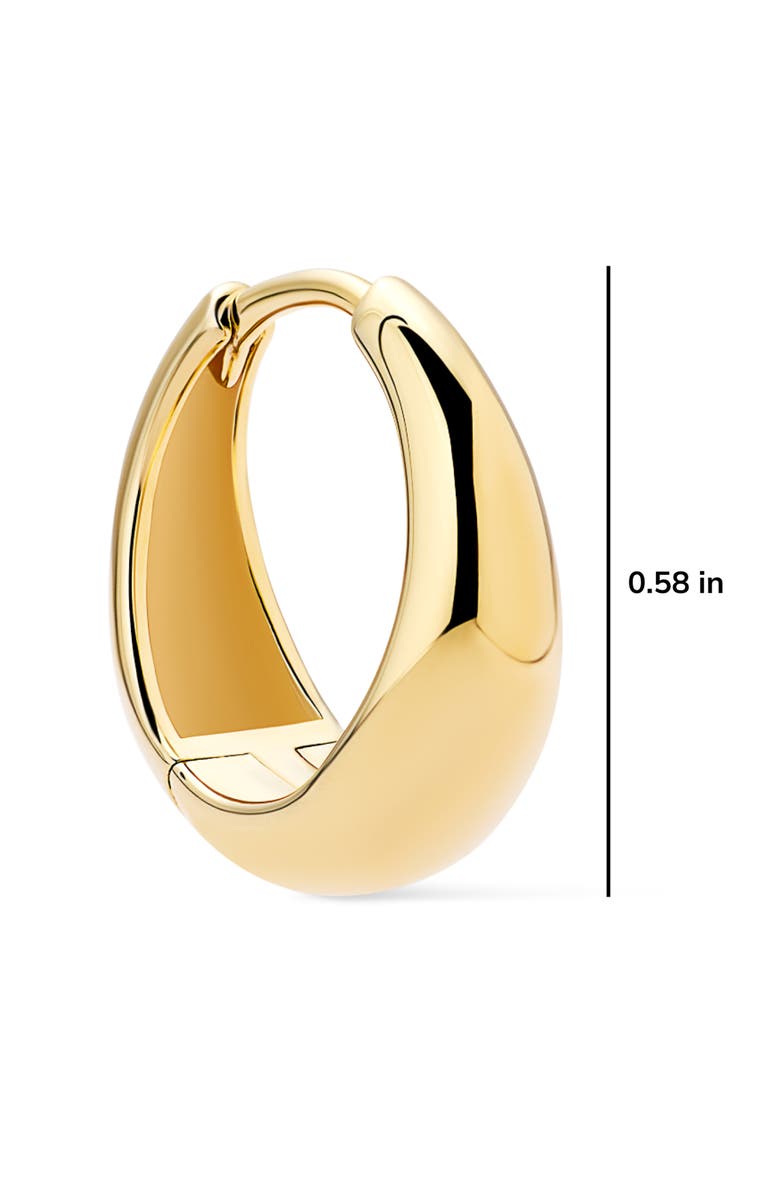 Ana Luisa Nate Teardrop Hoop Earrings, Alternate, color, Yellow Gold / Clear