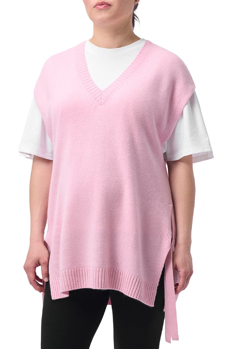 V-neck Cashmere Maternity Top, Alternate, color, almond blossom