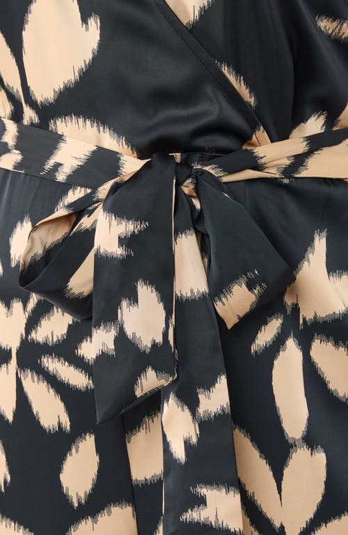 Estelle Noosa Floral Short Sleeve Jumpsuit In Print/black