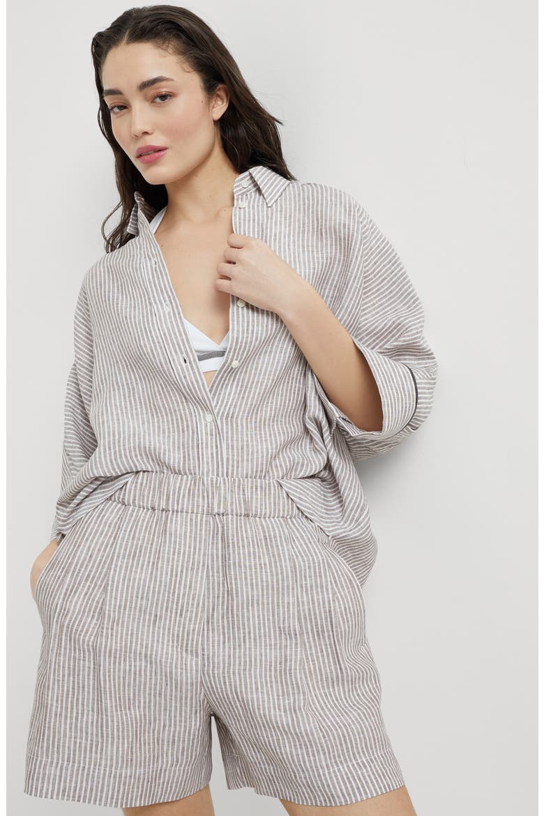 Linen shirt, Alternate, color, Light Brown