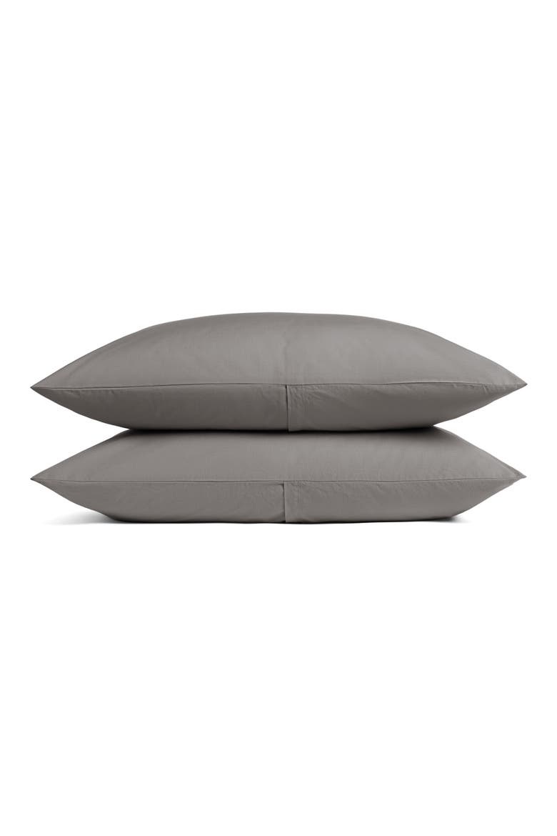 Percale Pillowcase Set, Main, color, PEBBLE