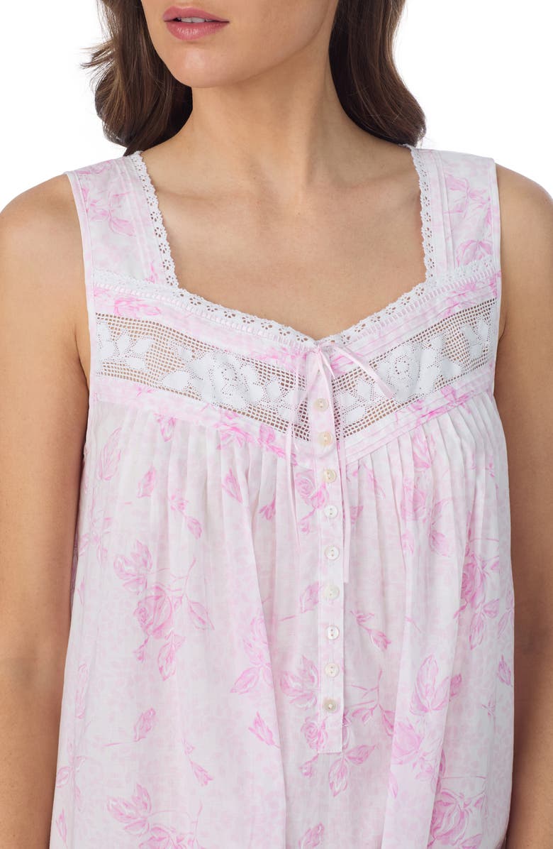 Eileen West Floral Cotton Ballet Nightgown, Alternate, color, 