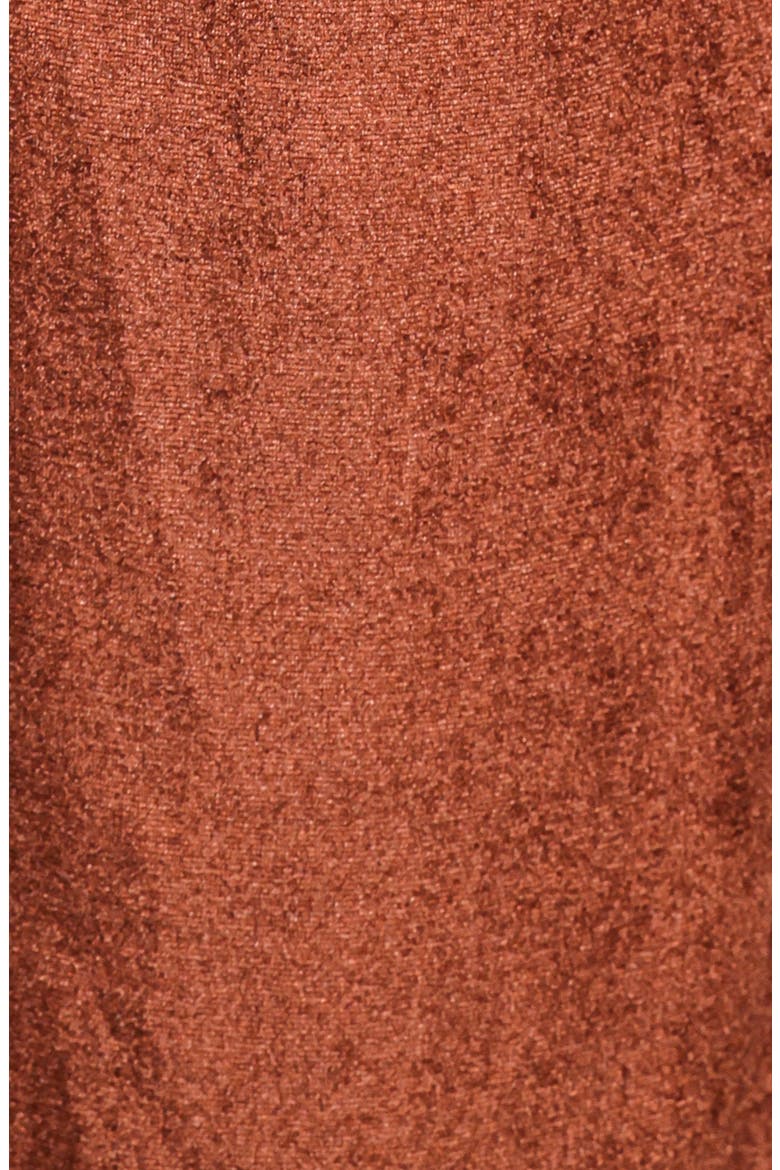 Riley Stretch Velvet Wide Leg Pants, Alternate, color, CHOCOLATE